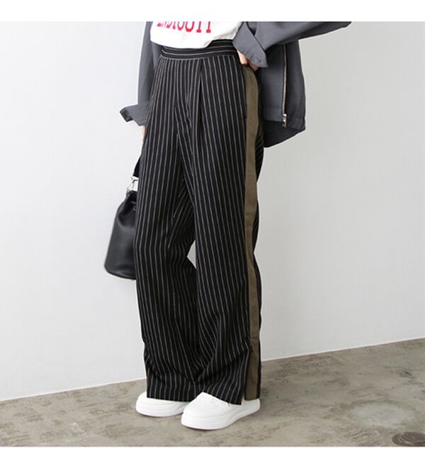 GeeRA（ジーラ）の「サイドライン裾スリットパンツ（フルレングスパンツ）」｜詳細画像