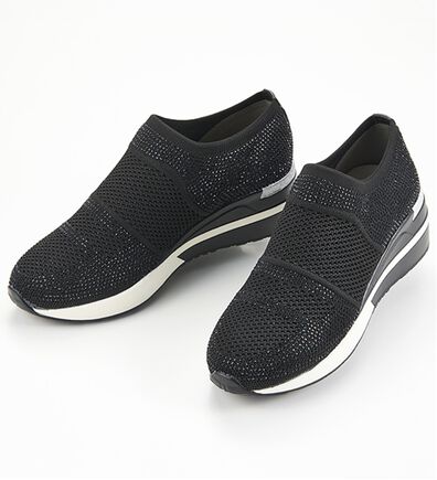 ルフラン（ルフラン）の「ビジューが煌めく美脚ニットスニーカー（スリッポン）」