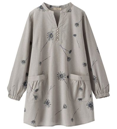 BELLUNA（ベルーナ）の「綿１００％平織りしっかり素材かっぽうチュニック（ホームウェア）」