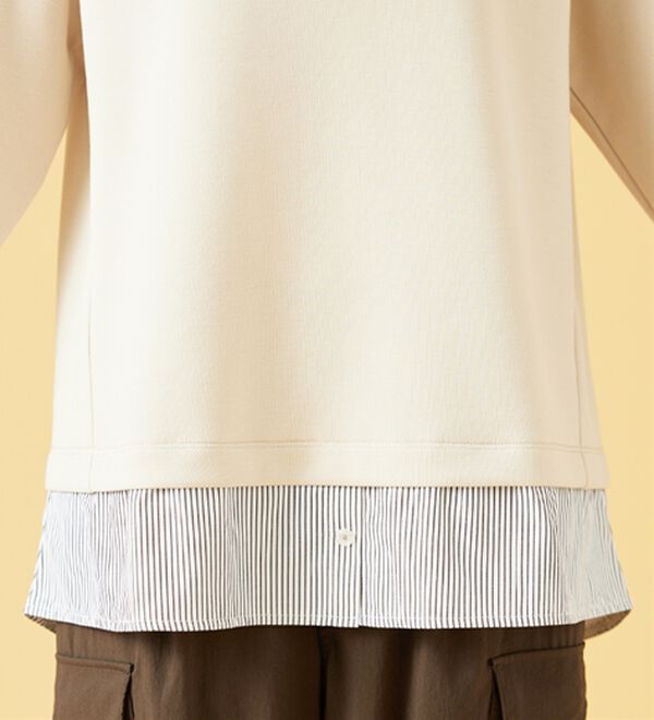 BELLUNA（ベルーナ）の「ワイドネックデザインシャツ切替チュニック（チュニック）」｜詳細画像