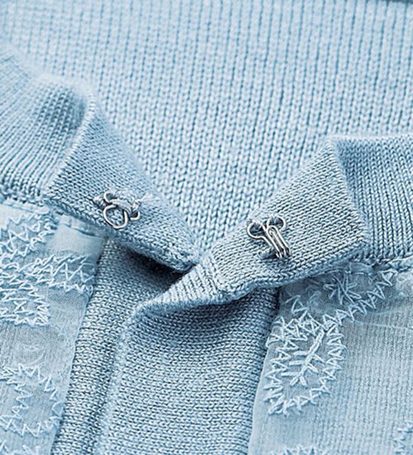 BELLUNA（ベルーナ）の「刺しゅうレース使いニットジャケット（ニットカーディガン）」｜詳細画像