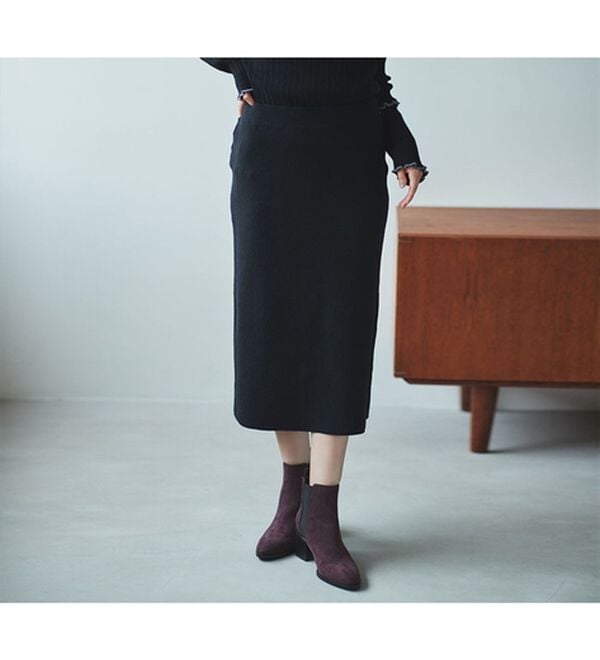 RANAN（ラナン）の「＜４つの機能付＞ニットタイトスカート（ロングスカート）」｜詳細画像