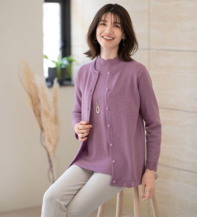 ルフラン（ルフラン）の「上質ウール１００％透かし編みアンサンブル（アンサンブル）」