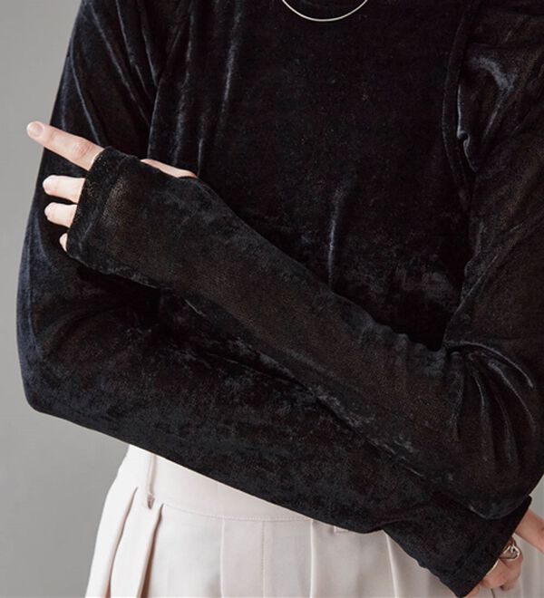 RANAN（ラナン）の「２ＷＡＹレイヤードシアーベロアトップス（カットソー）」｜詳細画像