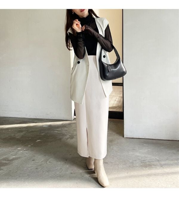 GeeRA（ジーラ）の「楽ちん！滑らか美ラインダンボールナロースカート（ロングスカート）」｜詳細画像