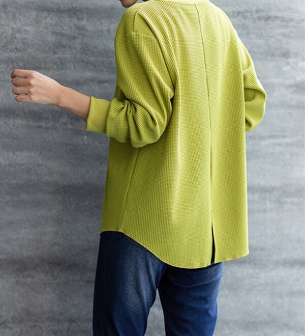 BELLUNA（ベルーナ）の「《快適Ｌａｂ．》 乾きやすい！ドライワッフルプルオーバー（カットソー）」｜詳細画像