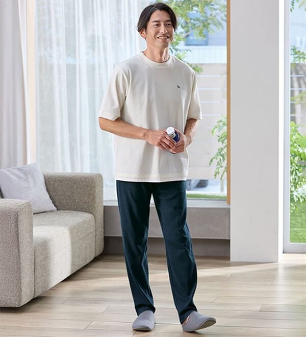 「【３本組】肌に優しい綿１００％なめらかスムースパンツ（メンズルームウェア）」｜詳細画像