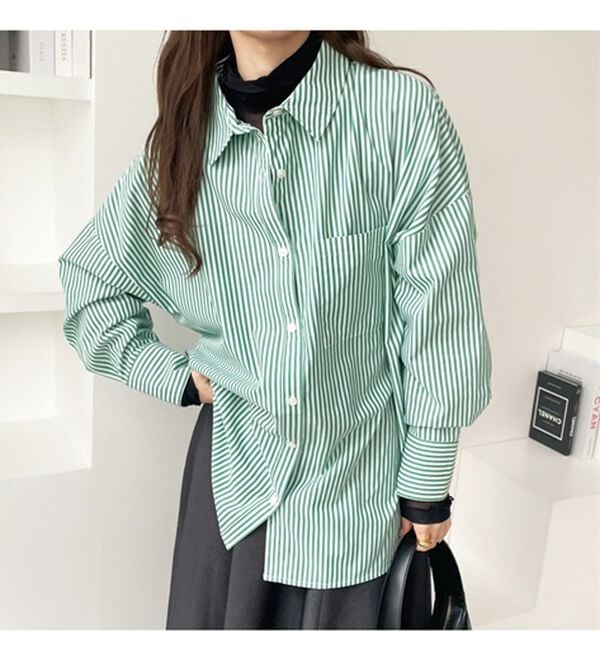 GeeRA（ジーラ）の「アソート柄オーバーサイズシャツ（シャツ）」｜詳細画像