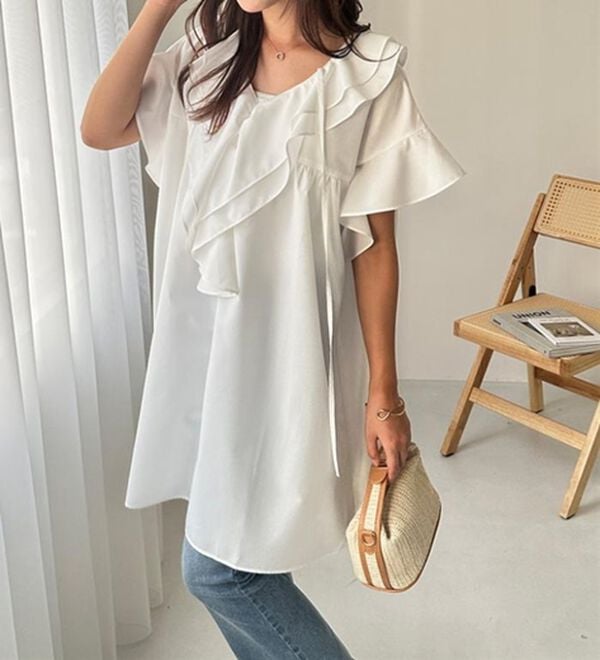 GeeRA（ジーラ）の「ビッグフリルカラーワンピース（その他ワンピース）」｜詳細画像