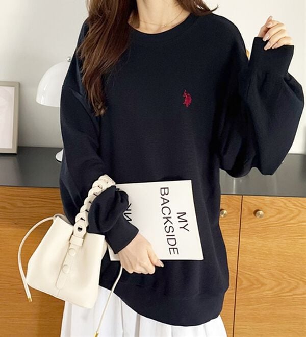 GeeRA（ジーラ）の「【U.S.POLOASSN】オーバーサイズワッフルスウェット（カットソー）」｜詳細画像