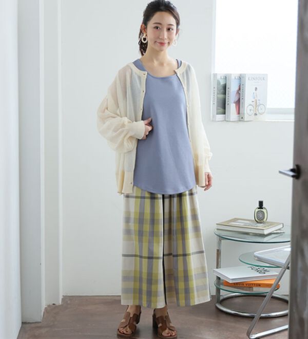 A HAPPY MARILYN（アハッピーマリリン）の「【Ｍ～８Ｌ／選べる裾】【接触冷感・吸水速乾】さらさらタンクトップ（タンクトップ・キャミソール）」｜詳細画像