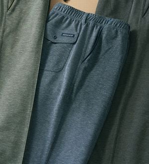 「紳士の為の爽やか鹿の子リラックスパンツ（メンズルームウェア）」｜ネイビー