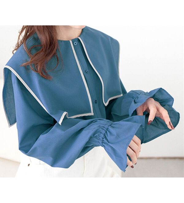 RANAN（ラナン）の「衿付きブラウス（ブラウス）」｜詳細画像