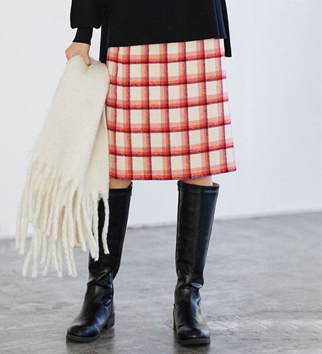 ★ランバン2025年秋冬モデル★定価：33,000円 モノグラム柄スカート白36 ☆ランバン2025年秋冬モデル☆定価：33,000円 モノグラム柄スカート白