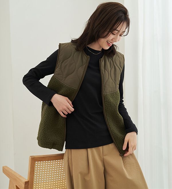 BELLUNA（ベルーナ）の「《ＨｕｇＲｅａｍコットン》オーガニックコットン１００％プルオーバー（Tシャツ）」｜詳細画像