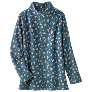 LAVIENNE（ラヴィエンヌ）の「薄手ストレッチフリースのプリントハイネック長袖（パジャマ・ルームウェア）」｜ネイビーダルメシアン