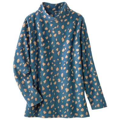 LAVIENNE（ラヴィエンヌ）の「薄手ストレッチフリースのプリントハイネック長袖（パジャマ・ルームウェア）」