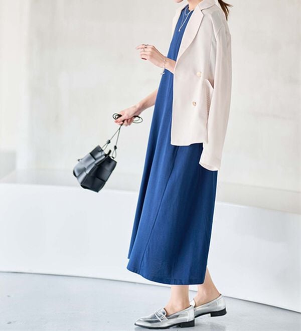 RANAN（ラナン）の「＜ＢＣ＞綿１００％ひんやりポケット付マキシワンピース（その他ワンピース）」｜詳細画像