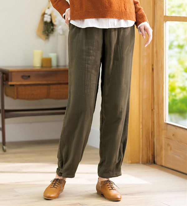 ルフラン（ルフラン）の「【２本組】５層仕立ての綿１００％ガーゼパンツ（その他パンツ）」｜詳細画像