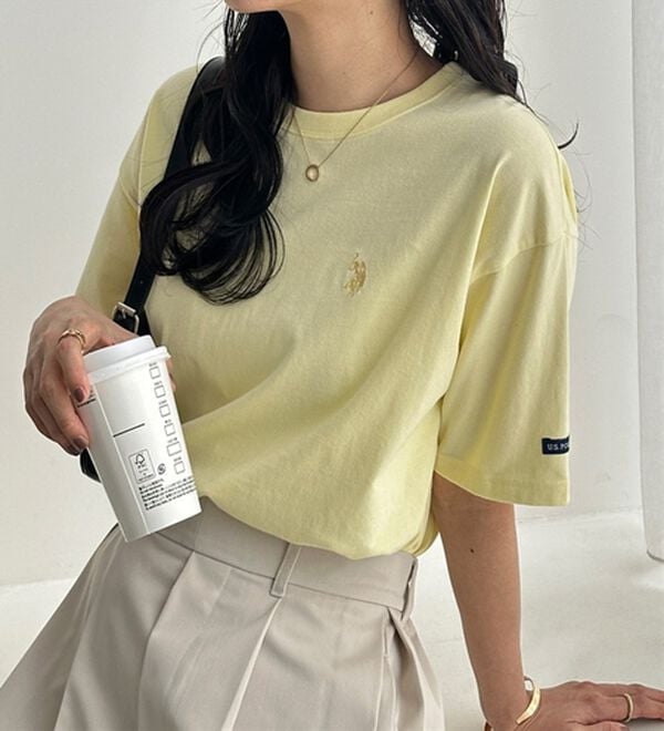 GeeRA（ジーラ）の「【Ｕ．Ｓ．　ＰＯＬＯ　ＡＳＳＮ．】カラーTシャツ（Tシャツ）」｜イエロー