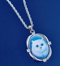 BELLUNA（ベルーナ）の「めのうカメオキャットペンダント（ネックレス・ペンダント）」