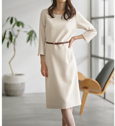 RANAN（ラナン）の「洗える！ベルト付タイトワンピース（その他ワンピース）」