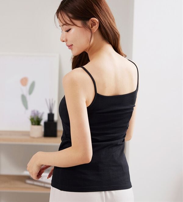 YU'NOW（ユナウ）の「【同色３枚セット】綿混ベーシックインナーキャミセット（肌着・インナーウェア）」｜詳細画像