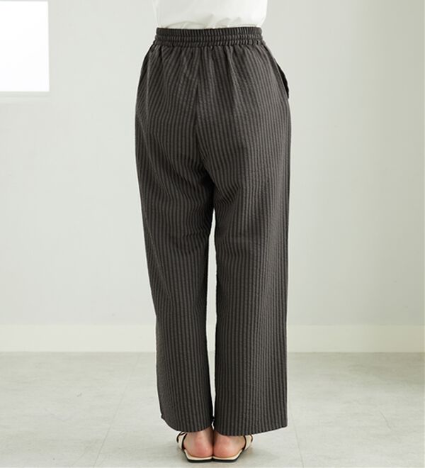 BELLUNA（ベルーナ）の「速乾！サッカー素材ドロストワイドパンツ（ワイドパンツ・ガウチョ）」｜詳細画像