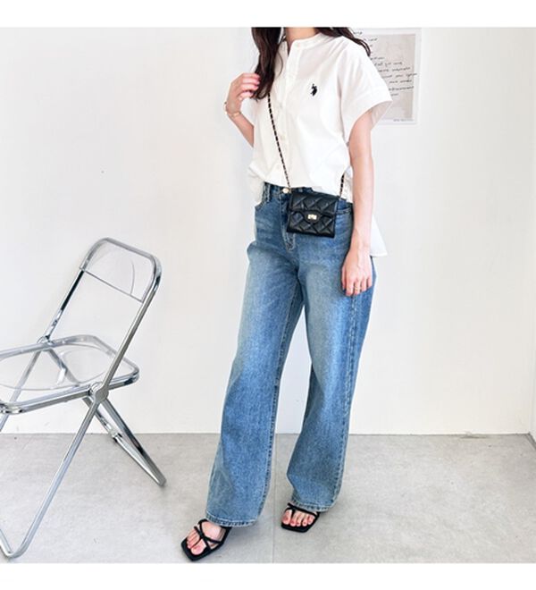 GeeRA（ジーラ）の「【ＵＳ．ＰＯＬＯ．ＡＳＳＮ】フレンチスリーブシャツ（シャツ）」｜詳細画像