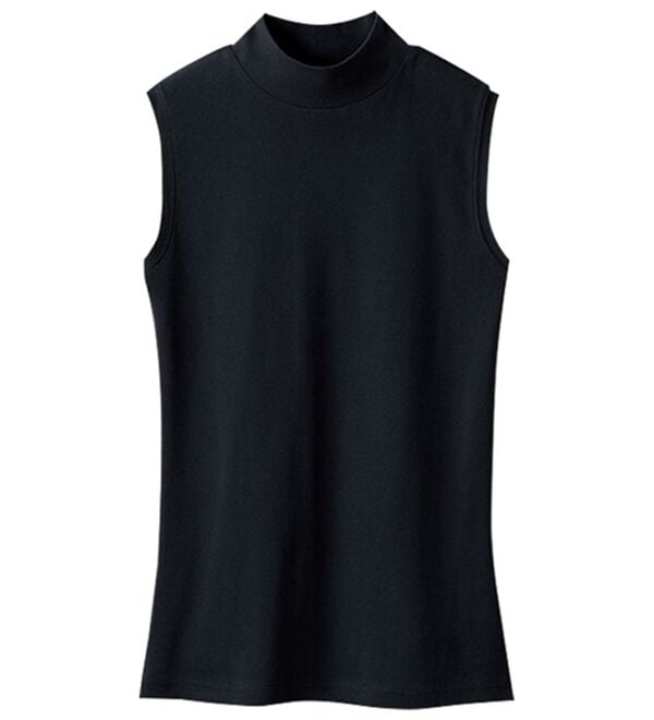 LAVIENNE（ラヴィエンヌ）の「【UVカット】綿１００％スリーブレスハイネックプルオーバー＜カラフルコットン＞（肌着・インナーウェア）」｜詳細画像