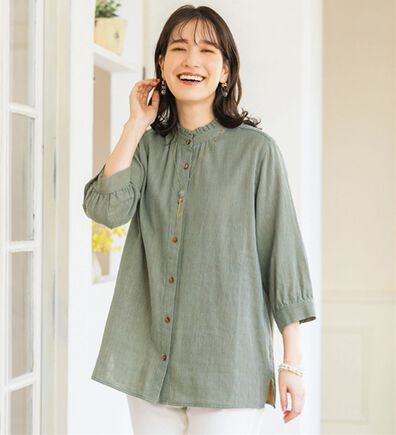 ルフラン（ルフラン）の「選べる！夏色ダブルガーゼブラウス（ブラウス）」