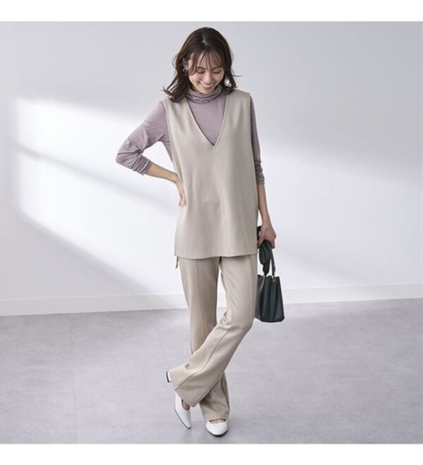 BELLUNA（ベルーナ）の「なめらかテンセル（ＴＭ）繊維ストレッチプルオーバー（カットソー）」｜詳細画像