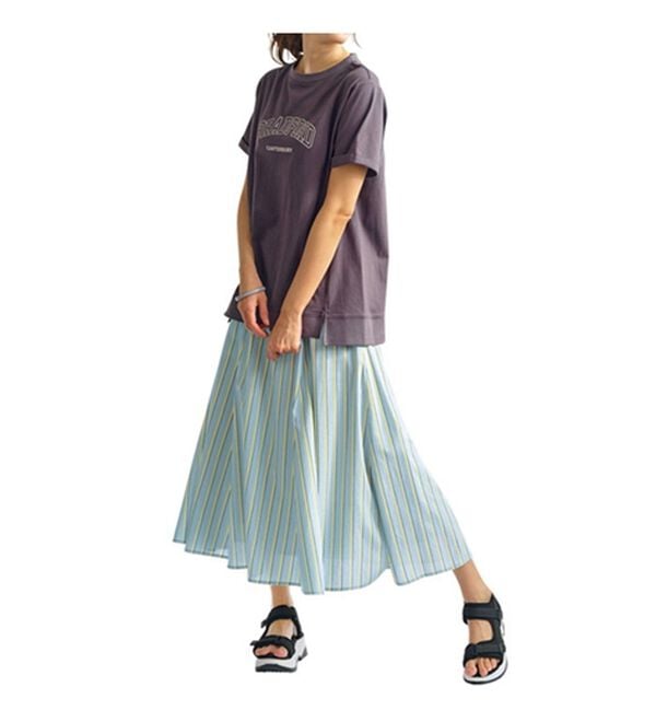 BELLUNA（ベルーナ）の「即コーデ完成！綿１００％ストライプ柄セットアップ（セットアップ）」｜詳細画像