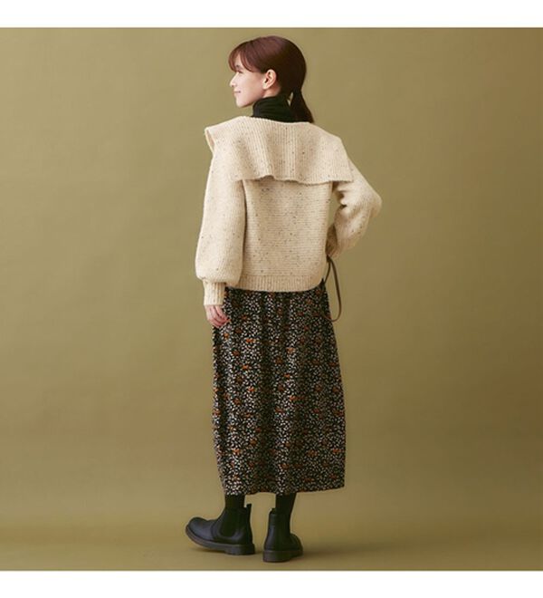 Viola e Viola（ヴィオラ エ ヴィオラ）の「もっちりネップ柄ニットの衿付きトップス（ニット・セーター）」｜詳細画像