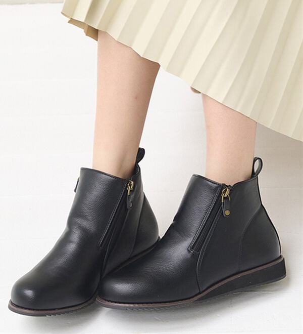 BELLUNA（ベルーナ）の「ゆったり５Ｅダブルファスナーブーツ（ブーツ）」｜詳細画像