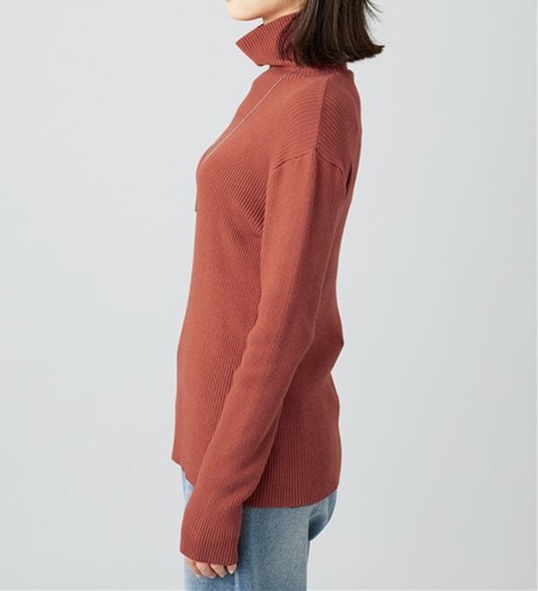 BELLUNA（ベルーナ）の「【安心感あるプチプラニット】リブニットタートルネックプルオーバー（ニット・セーター）」｜詳細画像