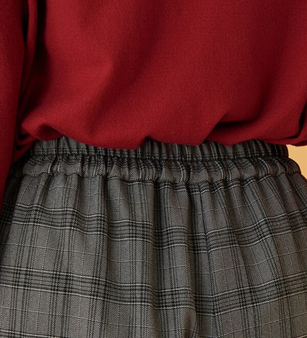 BELLUNA（ベルーナ）の「ウーリッシュ素材ウエスト釦ワイドパンツ（ワイドパンツ・ガウチョ）」｜詳細画像