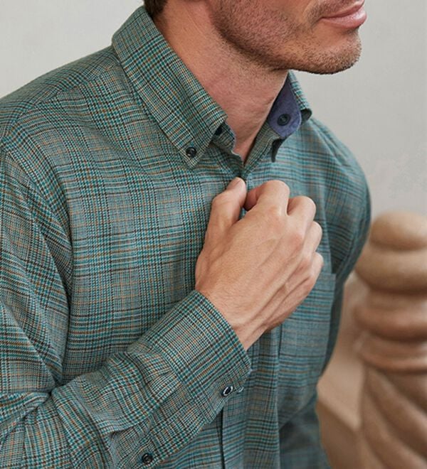 「着脱簡単！洗えるウールブレンドシャツ（メンズシャツ）」｜詳細画像