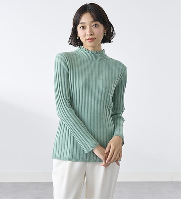 BELLUNA（ベルーナ）の「ウール入りウォッシャブルセーター（ニット・セーター）」｜詳細画像