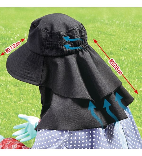 「風が通るＵＶカットお庭帽子（帽子）」｜詳細画像