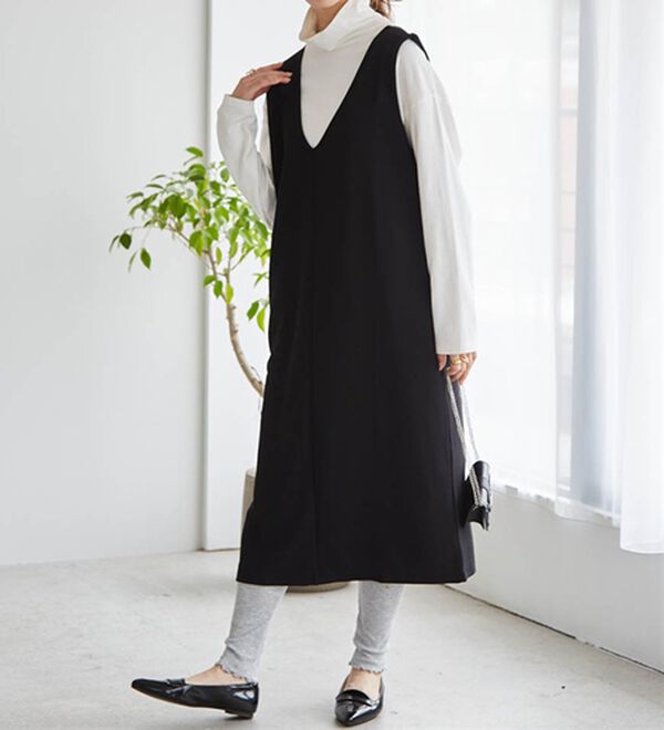 RANAN（ラナン）の「【選べる2丈】細見えが叶うジャンパースカート（ジャンパースカート）」｜詳細画像