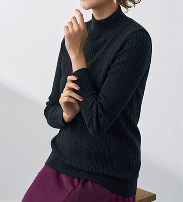 BELLUNA（ベルーナ）の「洗える！裏ベロアあったかセーター（ニット・セーター）」｜詳細画像