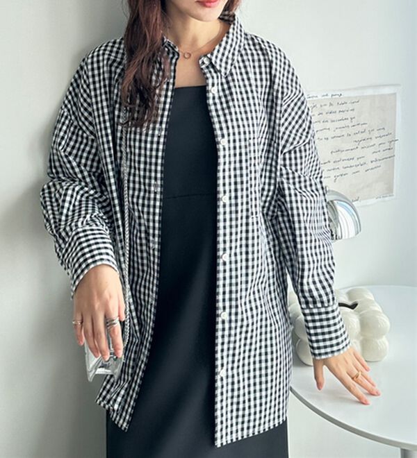 GeeRA（ジーラ）の「アソート柄オーバーサイズシャツ（シャツ）」｜ギンガムチェック