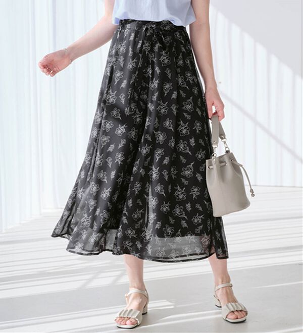 alotta（アロッタ）の「ふんわりシフォンワイドパンツ（ワイドパンツ・ガウチョ）」｜詳細画像