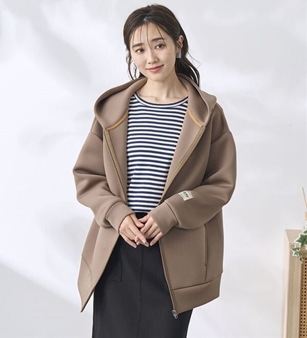 BELLUNA（ベルーナ）の「【選べる衿】肌に優しい綿１００％暖か発熱素材プルオーバー＜ベルホット　コットン＞（カットソー）」｜詳細画像