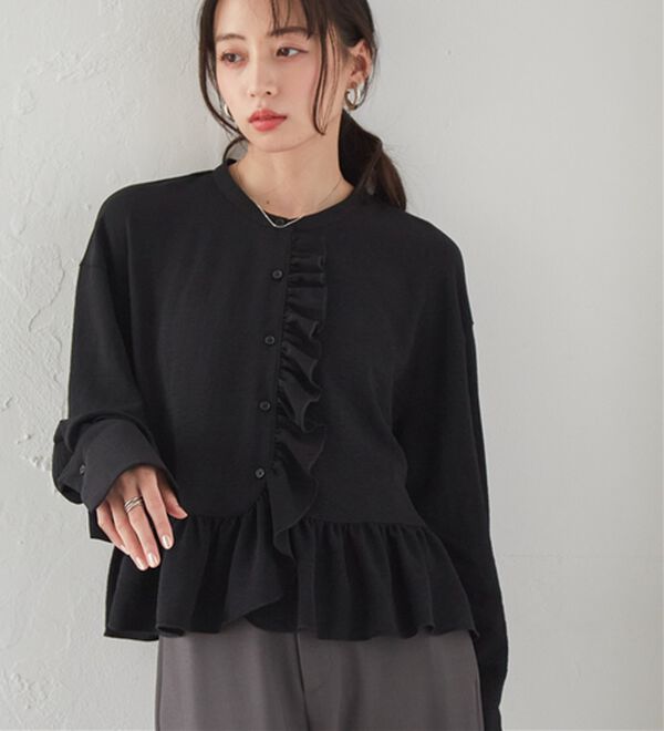 RANAN（ラナン）の「ラウンドフリルブラウス（シャツ）」｜詳細画像