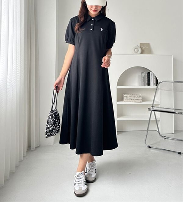 GeeRA（ジーラ）の「【Ｕ．Ｓ．ＰＯＬＯＡＳＳＮ】ポロ衿ワンピ―ス（その他ワンピース）」｜詳細画像