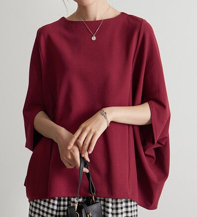 BELLUNA（ベルーナ）の「美しく隠す！技ありカットジョーゼットトップス（カットソー）」