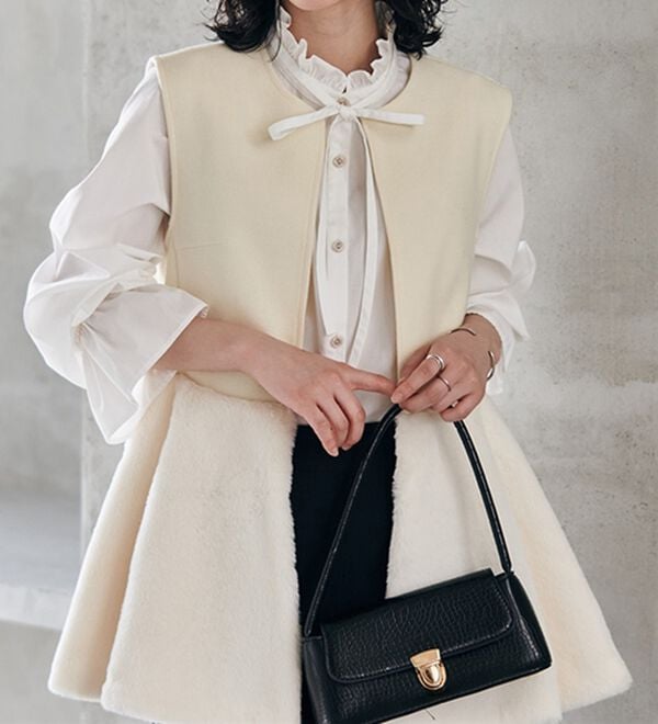 RANAN（ラナン）の「ペプラムファー切替ジレ（ジレ）」｜詳細画像