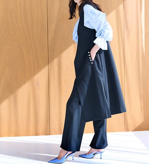 RANAN（ラナン）の「機能付センタースリットフレアーパンツ（フルレングスパンツ）」｜詳細画像